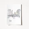 Wallity Poster France Paris-2029, 21x29,7 cm, Beli
