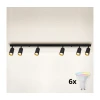 BRILAGI - LED prigušiva spot svetiljka SELE 6xGU10/6,5W/230V crna/zlatna