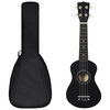Vidaxl Otroški ukulele soprano s torbo črn 21