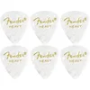 Fender 351 Shape Premium Pick Heavy White Moto 6 Pack