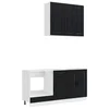 Kuhinjska jedinica PORTO 5 pcs Crna Konstruirano drvo