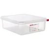 ARAVEN gastronorm posoda s pokrovom GN 1/2, PP, globina: 100 mm, prostornina: 6,5 L, hermetična