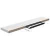 Plutajuće zidne police 2 kom sjajne bijele 120x23,5x3,8 cm MDF