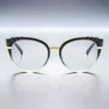 Modna očala z zaščito proti modri svetlobi Cat Eye - Clear Black - Črna