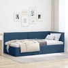 vidaXL Kotna postelja z vzglavjem Modra 90 x 200 cm blago