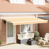 Okvir tende Žuta i bijela 400 x 200 cm Poliester s PU premazom