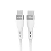 Moxom mx-cb186 silicone type c na type c 100w 1m beli USB data kabal ( u2165 )