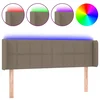 Vidaxl LED posteljno vzglavje taupe 147x16x78/88 cm blago