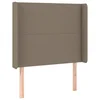 Vidaxl Vzglavje z ušesi taupe 93x16x118/128 cm blago
