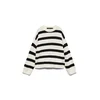 VERO MODA Pulover VMLEA črna / bela