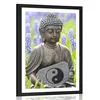 Plakat s paspartujem jin in jang Buda - 40x60 silver