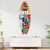 WallXpert dekorativna daska za surf od pleksiglasa Mvsf32M, šarena ilustracija sa simbolima Italije, 32 x 100 cm