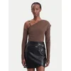 Guess Bluza W6BP22 K6257 Temno rjava Slim Fit