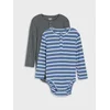Sinsay - Pamučni bodi od rebrastog pletiva 2 pack - mid blue