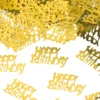 Konfeti 15 g – zlat napis Happy Birthday za rojstnodnevno zabavo