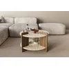 HANAH HOME Sto za dnevnu sobu Oalla Walnut Travertine