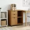 vidaXL Gležnji kabinet s kolesom Medeno rjava 63,5 x 39 x 65,5 cm