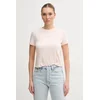 Bombažna kratka majica Calvin Klein Jeans ženska, roza barva, J20J225524