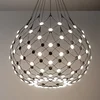 Luceplan Mesh LED viseča svetilka O 80cm 2m obešanje - Dnevna soba/jedilnica - Sodobni - črna - Kovina