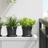 Okrugla saksija za cveće 24 pcs Crna O 15 x 12 cm Plastika