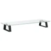 Stalak za monitor crni 60x20x8 cm kaljeno staklo i metal