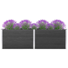 vidaXL Visoka greda 200x50x91 cm WPC siva