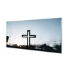 tulup.si Steklena slika Cross 140x70 cm 4 obešalnika