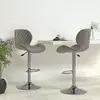 Vidaxl vidaXL Barski stoli, komplet 2 kosov, svetlo sivi, oblazinjeni z žametom