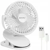 Brezžični aku. 1200mAh ventilator s sponko USB bel