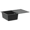 Umivaonik Crna 780 x 500 mm 80% kvarc i 20% smola