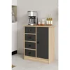 Hanah Home višenamenski ormarić Elmar, 66 cm, hrast Sonoma / antracit