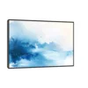 Canvas Slika na platnu Plavi pejzaž akvarel, Sa ramom, 45 x 30 cm, Crni