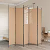 5-Panelni Pregrađivač Bež 250 x 200 cm Tkanina