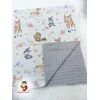 Bubamara037 Pokrivač za bebe Bambi, Belo-Sivi
