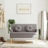Vidaxl vidaXL Klop z blazinami, sivo-rjava, 113x64,5x75,5 cm, blago