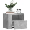Vidaxl vidaXL Stenske nočne omarice, komplet 2 kosov, betonsko siva, 45x30x35 cm