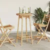 Okrugli vanjski barski stol O55x100 cm bambus