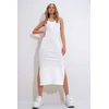 Trend Alacati Stili Ženska haljina ALC-X12348, Midi, Bela