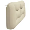 Vidaxl Vzglavna stranica krem 200 cm blago