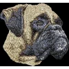 shumee Boksar, Boksar II - našitek v obliki psa, vezeni našitek, edinstvena dekoracija nahrbtnika znamke Art-Dog
