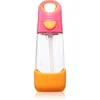 b.box lonček s slamico tritan 450 ml strawberry shake