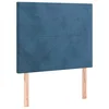 Vidaxl Posteljno vzglavje 2 kosa temno modro 90x5x78/88 cm žamet