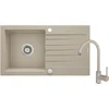 Deante ZQZ 7113 Sudopera, 1 korito, 15cm, Granitna + BEN 762M Slavina, 355mm, Boje peska