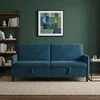 vidaXL Sofa s shrambo Modra 192 x 78 x 87 cm Poliester