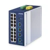 PLANET IGS-4215-16T4X mrežno stikalo Upravljano L2/L4 Gigabit Ethernet (10/100/1000) Aluminij, Modra
