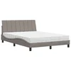 Vidaxl Postelja z vzmetnico Hanko taupe 140x190 cm blago
