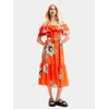 DESIGUAL WOMEN'S LONG DRESS ORANGE