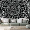 Tapeta Mandala v vintage stilu v črnobeli varianti - 343x231