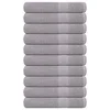 Vidaxl vidaXL Brisače 10 kosov sive 100x200 cm 360 g/m2 100 % bombaž