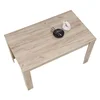Homestyle4U Jedilna miza, 135.5x80.5x75 cm, siva